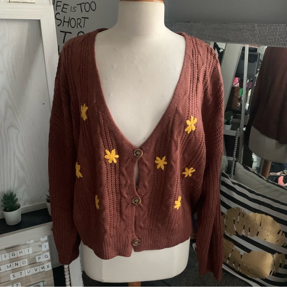 Shein | cardigan with floral pattern size 2x - Picture 2 of 4